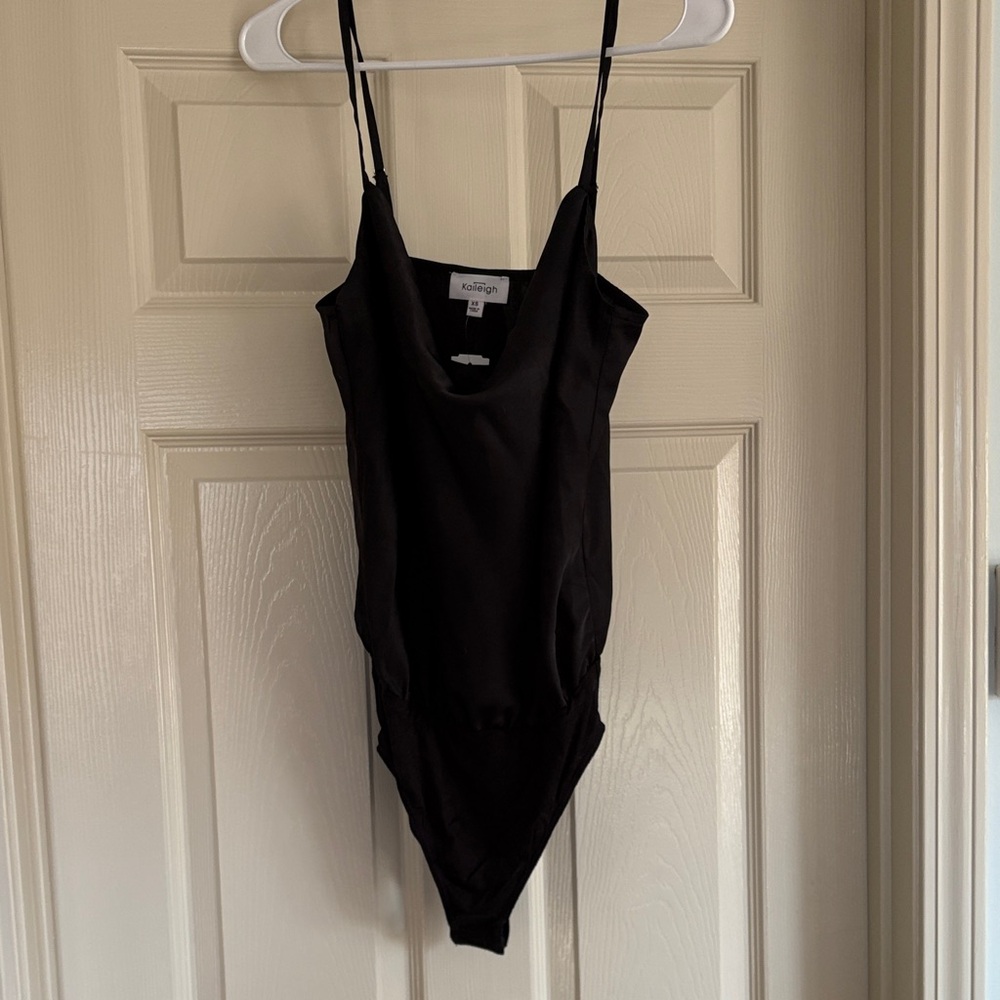 Women's Black Spaghetti Strap bodysuit